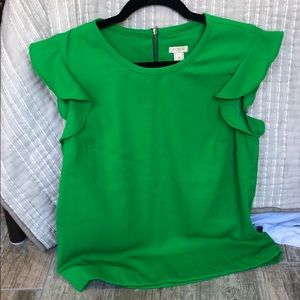 JCrew Blouse in Kelly Green